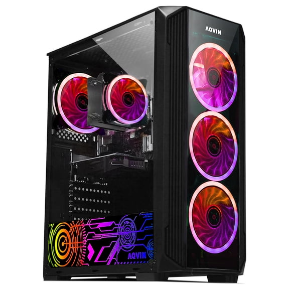 Gaming Tower PC AQVIN - Intel Core i5 Processor up to 4.40 GHz, GeForce GTX 1630 4GB GDDR5, 512GB SSD 32GB RAM, WiFi, Windows 11 Pro
