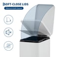thumbnail image 3 of Danolapsi 13 Gallon Step Trash Can, Stainless Steel Kitchen Garbage Bin with Soft-Close Lid & Removable Inner Bucket, Fingerprint-Resistant Slim Rectangle Design for Narrow Spaces, 3 of 7