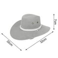 thumbnail image 4 of Trilby Cap Cowboy Style Adjustable Wide Brim Jazz Cap Costume Accessory for Horse Riding, 4 of 8