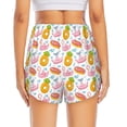 thumbnail image 2 of Lsque Flamingo And Pineapple Printed Women's Running Shorts with Liner Pockets,Elastic Quick Dry Workout Athletic Gym Yoga Shorts,Womens High Waist Shorts-Large, 2 of 9