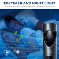 thumbnail image 6 of HOMCOM 46" Tower Fan Cooling with Air Filter, Oscillating, 3 Speeds, 12H Timer, and Remote Control, for Bedroom, Gray, 6 of 10