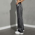 thumbnail image 7 of Tsivenald Womens Jeans High Waist Acid Wash Denim Wide Leg Five Pocket Button Fly Loose Casual Denim Pants, 7 of 7