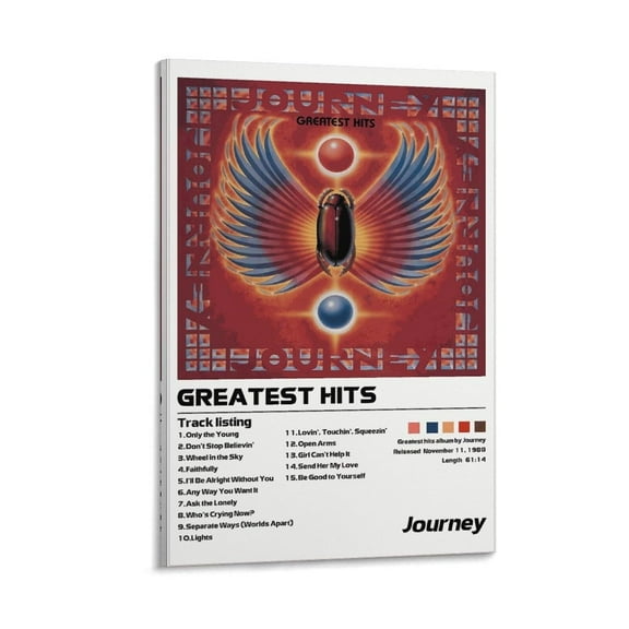 Greatest Hits Journey Album Cover Canvas Poster Print Music Posters for Room Aesthetic Gift