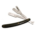 thumbnail image 4 of Stainless Steel Straight Razor, Shavette w/ 100 Shark Single Edge Razor Blades, 4 of 5