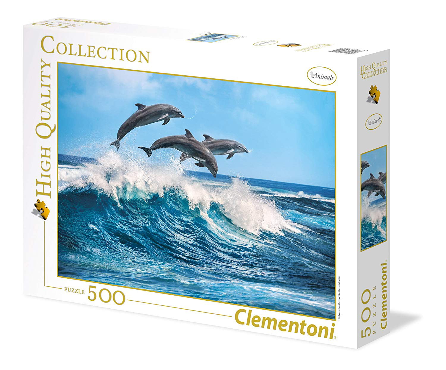 Toy for sale online Clementoni 35055 Dolphins HQC Jigsaw Puzzle 500 Pieces 