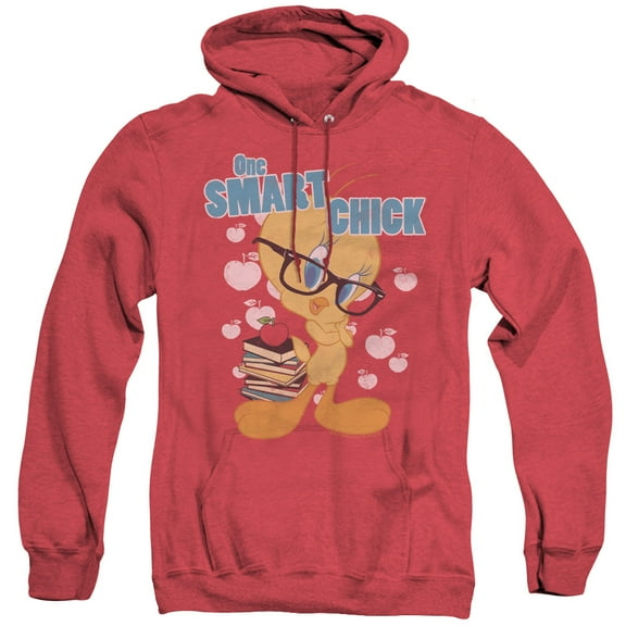 Looney Tunes Oneart Chick Adult Heather Hoodie Sweatshirt Red
