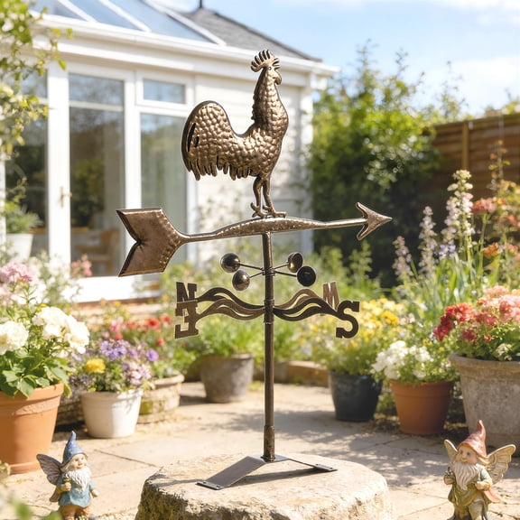 Outsunny Metal Rooster Weathervane, Outdoor Weather Vanes