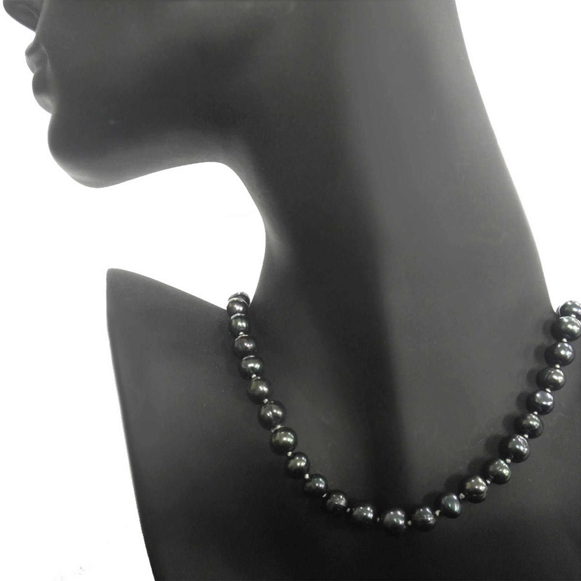 8-9mm Peacock Freshwater Cultured Pearl Necklace, 18" - image 2 of 2