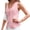 Light pink, variant on Summer Scoop Neckline Women Solid Slim Fit Button Down Vest Waistcoat Tops