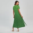 thumbnail image 2 of Shamrock Green (Not Real) Glitter Printed Short Sleeve Maxi Dress, Irish St. Patrick'S Day Fashion Summer Maxi Dress For Women, 2 of 4