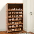thumbnail image 4 of Bamboo Shoe Organizer Cabinet - 9 Adjustable Shelves (Space Saving Design), 4 of 9