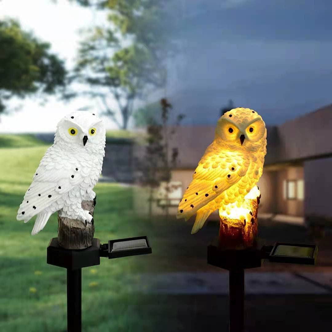 Wind Spinner Outdoor Metal Owl Decor Garden Solar Lights 60 Owl Solar Stake Light Warm White for Outdoor Wind Catcher Patio Yard and Garden Decorations Warm White 