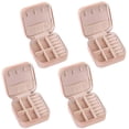 thumbnail image 1 of Mini joyero de piel sintética, portátil, para viajes, color rosa., 1 of 5