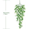 thumbnail image 5 of Asisol Artificial Hanging Ivy Leaves Vines, 4PCS Plastic Plants Foliage Vines, UV Resistant Fake Greenery for Indoor Outdoor Door Wall Wedding Party Table Garden Decorations (Green), 5 of 8