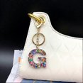 thumbnail image 3 of 2pcs Letter G Keychain for Women Resin Alphabet Initial Letter Cute Crystals Pendant Keyring for Girls, 3 of 3