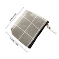 thumbnail image 2 of Coin Purse Cotton Linen Checked Coin Pouch Change Purse Mini Storage Pouch, 2 of 6