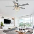 thumbnail image 2 of 52In Crystal Ceiling Fan with Lights,Modern Modern Indoor Fandelier Fan Light with 3 Speed, Black 5 Blades Reversible Fan Ceiling for Living Room,Dining Room, 2 of 19