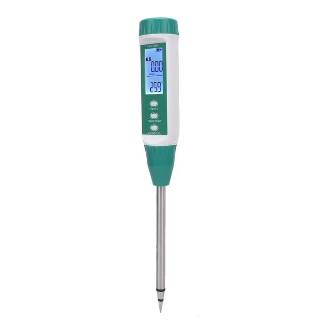 Medidor EC Del Suelo, 0%-99% -10,0 Grados Celsius -60,0 Grados Celsius Respuesta Sensible 0,00-19,99 Ms/cm Sensor De Sonda De Metal Detector De Contenido De Agua Del Suelo
