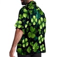 thumbnail image 3 of Saint Patrick's Day Men's Short Sleeve Poplin Shirt, Casual Printed Button Down, Summer Beach Hawaiian Shirts, Unisex, 3 of 6