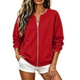 thumbnail image 6 of Hurxie Sweatshirt for Women Zip Up Lightweight Jacket with Pockets Light Zipper Trendy Streetwear Office Travel Sweatshirts, 6 of 7