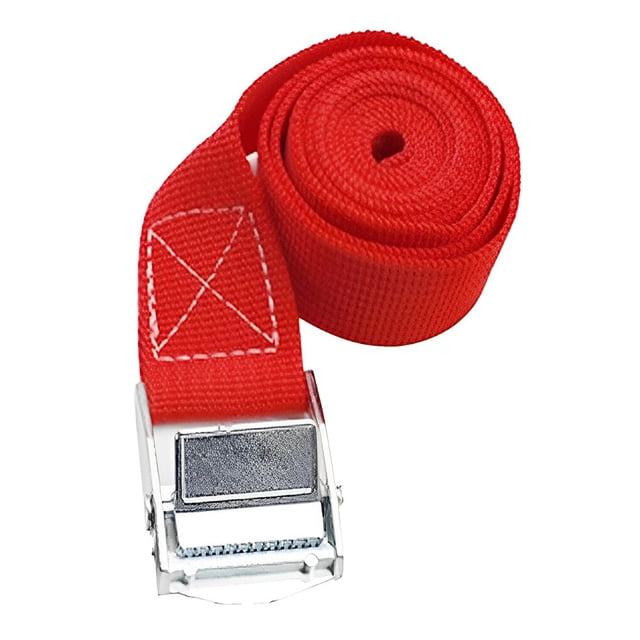 Maoww Leashing Strap Ratchet Tie Cargo Rope Polyester Multicolored Wear-resistance Book Rustproof Buckle Luggage Cable Red