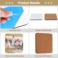 thumbnail image 4 of 48 PCS Sublimation Square Coasters, Blank Sublimation Coaster with Cork Back, Heat Transfer Coaster with Non-Slip MDF Back, Cold & Heat Resistant Wood Coasters for Home Office DIY Present, 4 of 6