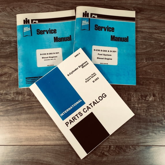INTERNATIONAL D-282 DIESEL ENGINE FOR 660 3600A BACKHOE SERVICE PARTS MANUAL SET