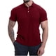thumbnail image 2 of Blusa y camisa de manga corta con cuello vuelto para hombre, informal, de color liso, con botones, de manga corta y cuello vuelto, de poliéster., 2 of 8