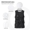 thumbnail image 6 of Easygdp Spider Web Black Men's Mesh Basketball Jersey Quick Drying Sleeveless Shirts Fitted Muscle Tank Tops Sport Round Neck T-Shirt - Small, 6 of 9