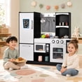 thumbnail image 3 of Patiojoy Wooden Kitchen Cooking Toy Chef's Pretend Play Set for Kids, 3 of 10