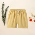 thumbnail image 2 of Wxirdiow Baby Pants Boy's Denim Cargo Shorts Straight Leg Outdoor Casual Jeans Shorts with Slant Pocket Yellow Size,18-24 Months, 2 of 9