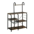 thumbnail image 5 of Baker’s Rack Kitchen Storage Shelf, 4-Tier Microwave Stand, Coffee Bar for Spice, Pots and Pans Organizer, Vintage Black, 5 of 7