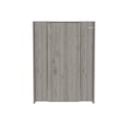 thumbnail image 4 of Light gray pine foldable table with shelves for kitchen and dining in primary living areas for extra storage, 4 of 6