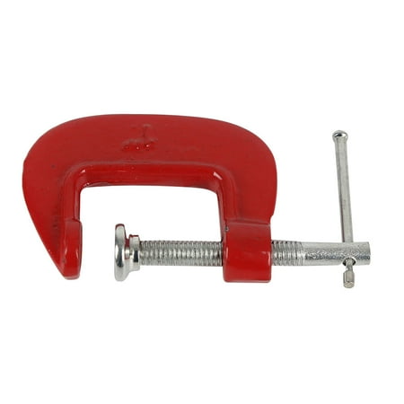 

4 Pcs 1 Inch Drop Forged Steel C-Clamp 2/8 Inch Throat Depth for Woodworking Welding and Building