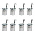 thumbnail image 3 of 2PCS Hanging Flower Pots With Hook,Metal Iron Bucket Plant Pot for Railing Fence Balcony Garden,Silver, 3 of 5
