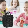 thumbnail image 6 of Black Leopard Print Lunch Box - Insulated Lunch Bags for MenWomenWomenMen Detachable Handle Lunchbox Meal Tote Bag, 6 of 7