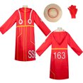 thumbnail image 2 of Disfraz de Luffy de Anime para adulto, disfraz de Egghead Island, abrigo largo rojo unisex, traje de Halloween, chaqueta, uniforme para fiesta, 2 of 5