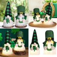 thumbnail image 2 of Patricks Day LED Lighted Gnomes Plush Dolls Cartoon Swedish Tomtes Figure Ornament for Irish Holiday Tabletop Decoration, 2 of 4