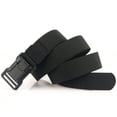 thumbnail image 6 of TEAJOPSUU Men's Lightweight-Duty Nylon Belt with Quick Release Plastic Buckle- Adjustable Utility Belt for Outdoor Work Hiking Cargo Pants Trim to Fit Black, 6 of 9