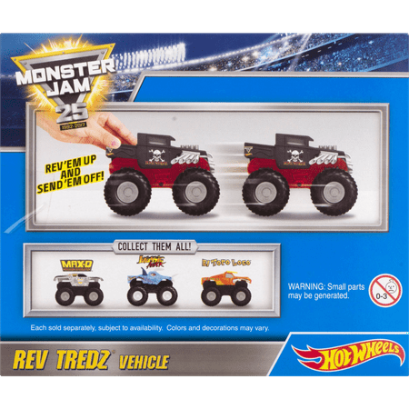 Hot Wheels Monster Jam Rev Tredz Bone Shaker Vehicle