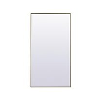 Elegant Decor Metal Frame Rectangle Full Length Mirror 36X72 Inch In Brass