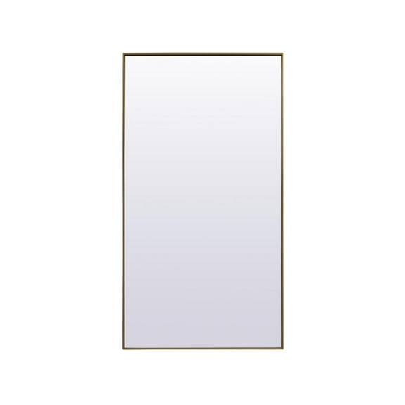 Elegant Decor Metal Frame Rectangle Full Length Mirror 36X72 Inch In Brass