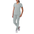 thumbnail image 1 of Adar Addition Go-Basic Scrub Set For Women - Slim V-Neck Scrub Top & Skinny Cargo Scrub Pants, 1 of 7