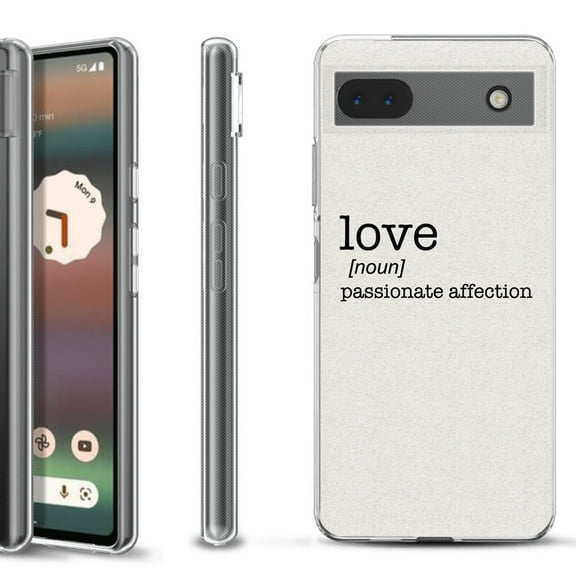 Slim-Fit Gel TPU Phone Case for Google Pixel 6a, by OneToughShield ® - Dictionary/Love