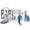 Blue, variant on XJD 12 in 1 Toddler Slide and Swing Set - Baby Slide for Toddlers 1-3, Indoor Outdoor Toddler Playset Playground, Blue & Gray