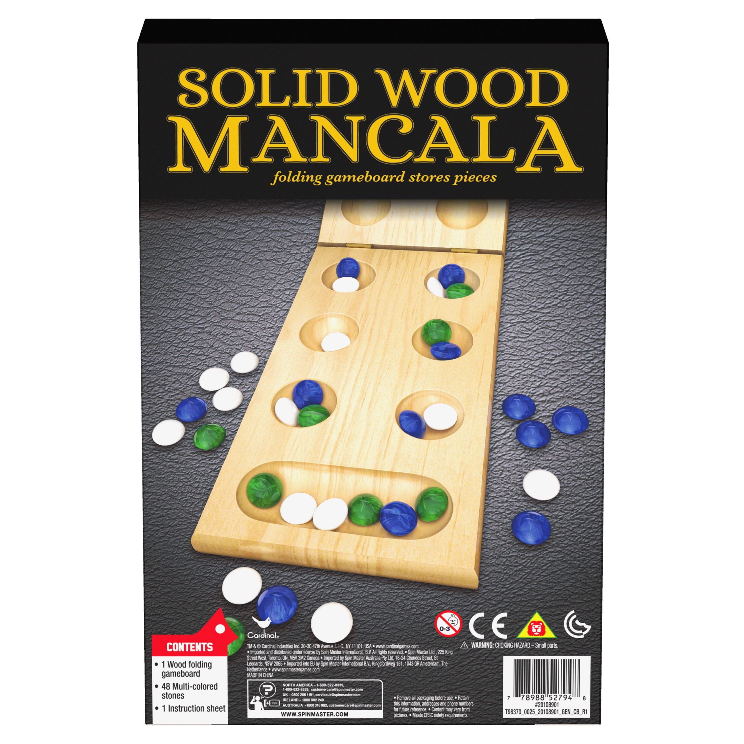 Solid Wood Folding Mancala Strategy Game