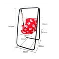 thumbnail image 3 of Jnismy A-Type Hammock Chair Stand, Heavy Duty Swing Seat Metal Support Rack for Hanging Chair, Adjustable Hammock Swing Stand for Indoor/Outdoor, Max Load 220 Lbs, 3 of 8