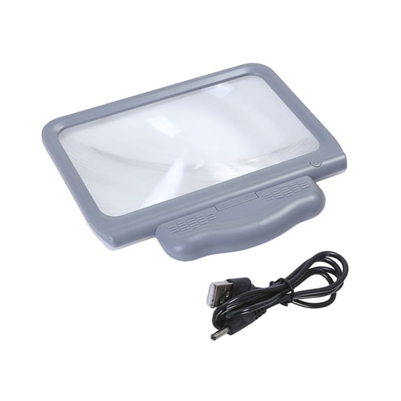 Magnifier Glass Lens Handheld Eye Loupe Magnifier with LED Light for Newspaper Reading Jewelry Stamp Inspection