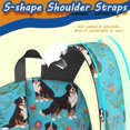 thumbnail image 5 of Bernese Mountain Dog and Floral 17" School Backpacks for Teens,Waterproof Oxford Fabric,S-Shape Padded Straps for School,Travel,Hiking,Camping, 5 of 6