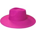 thumbnail image 3 of VERVE 8 Wide Brim Vegan Felt Rancher Hat - Women, Men, and Kids Fedora Style with Adjustable Inner Drawstring, 3 of 8